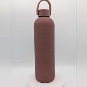 Red Clay Insulated Water Bottle with Celestial Design